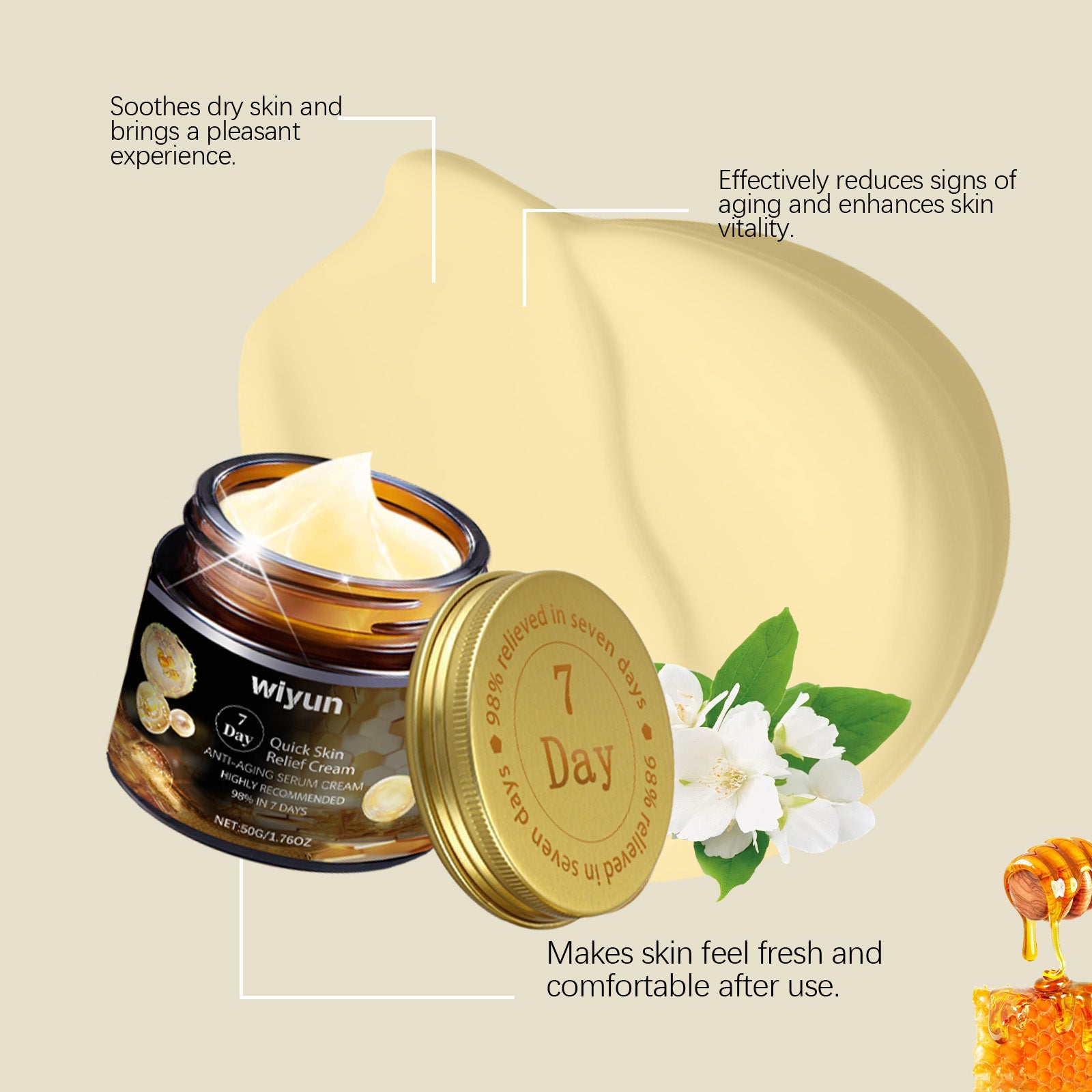 Bijengif Instant Lifting Gezichtscrème — Verstrakking & Anti-Rimpel
