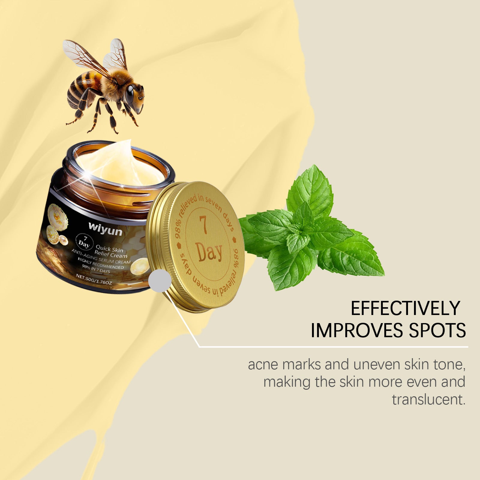 Bijengif Instant Lifting Gezichtscrème — Verstrakking & Anti-Rimpel