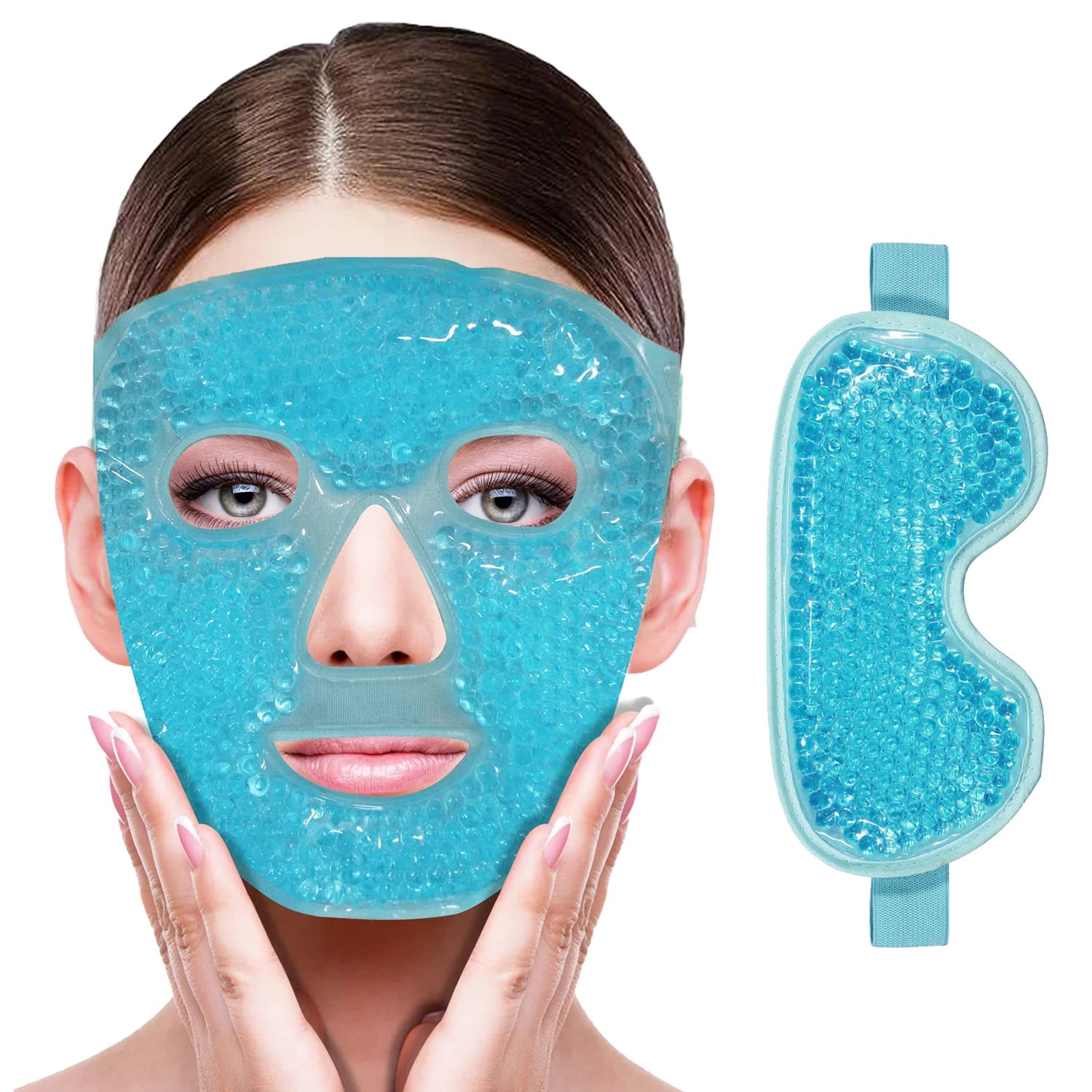 Gel Koelmasker voor Gezicht & Ogen — Warm & Koud Kompres voor Ontspanning & Verzorging