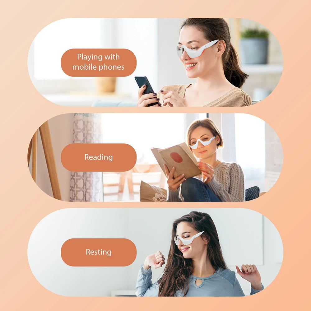 3D Oogmassager – Warmte, Vibratie & Acupressuur voor Ontspannen Ogen