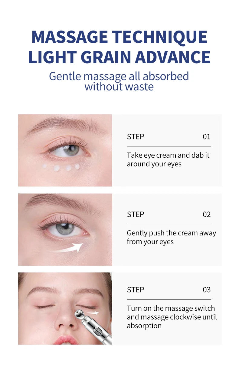 OCHEAL Elektrische Massage Oogcrème — Hyaluronzuur, Anti-Rimpel & Hydratatie