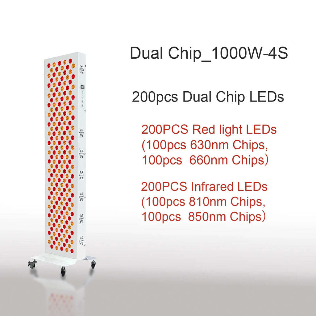 Roodlichttherapie Paneel 660nm & 850nm — close-up bedieningspaneel