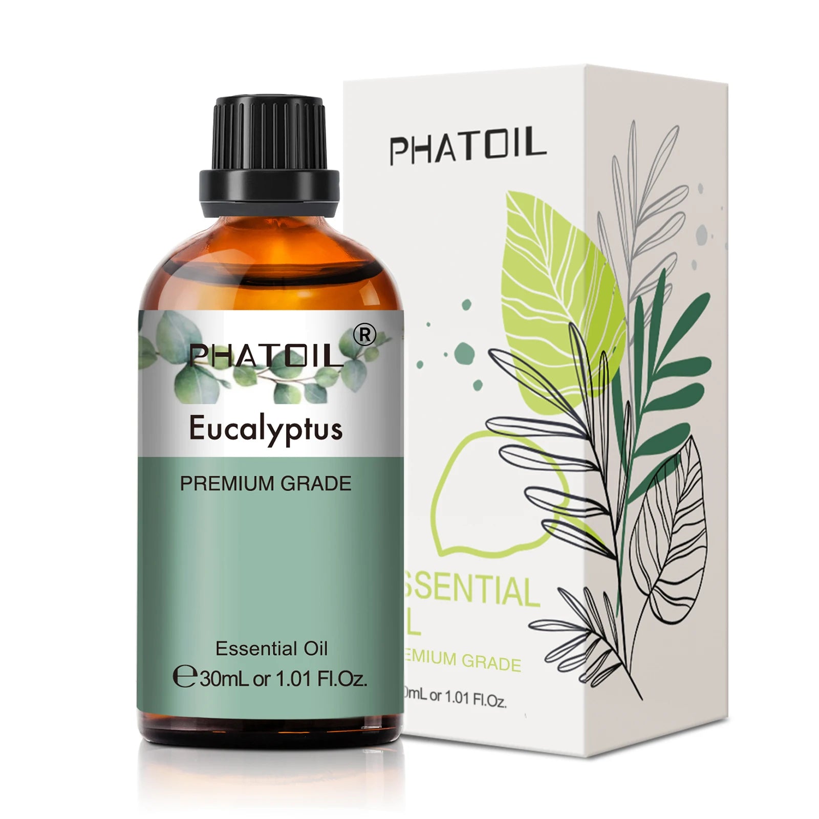 PHATOIL Essentiële Oliën Set 30ml – Lavendel, Citroen, Eucalyptus, Sandelhout & Bergamot voor Diffuser & DIY