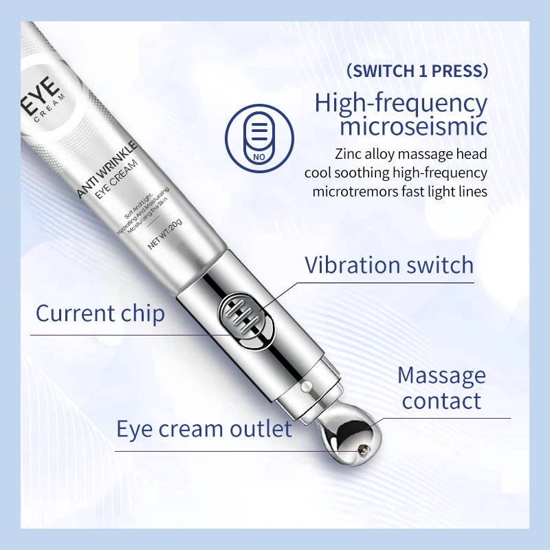 OCHEAL Elektrische Massage Oogcrème — Hyaluronzuur, Anti-Rimpel & Hydratatie