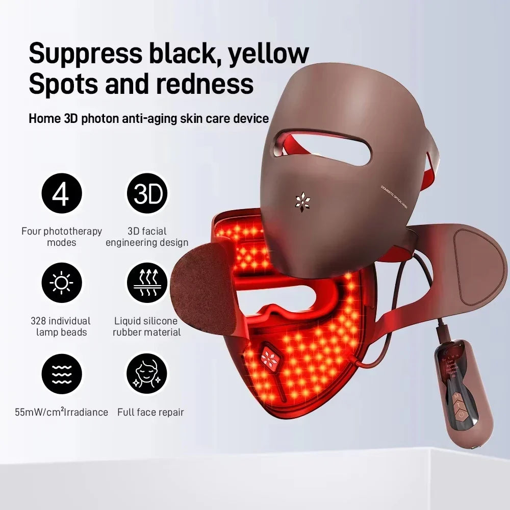 4-in-1 LED Lichttherapie Masker bediening Kenza Beauty Lab