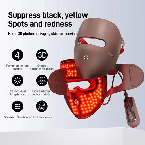 4-in-1 LED Lichttherapie Masker bediening Kenza Beauty Lab