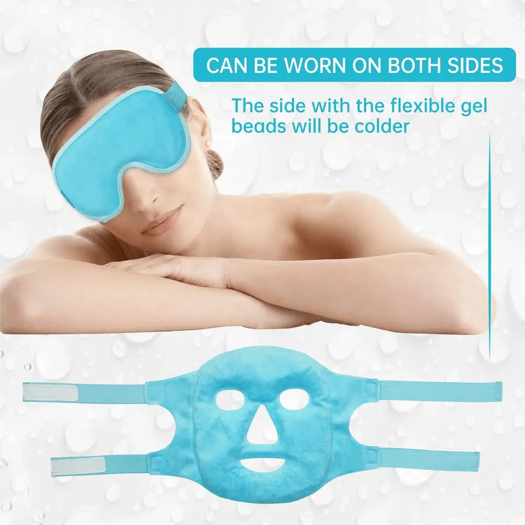 Gel Koelmasker voor Gezicht & Ogen — Warm & Koud Kompres voor Ontspanning & Verzorging