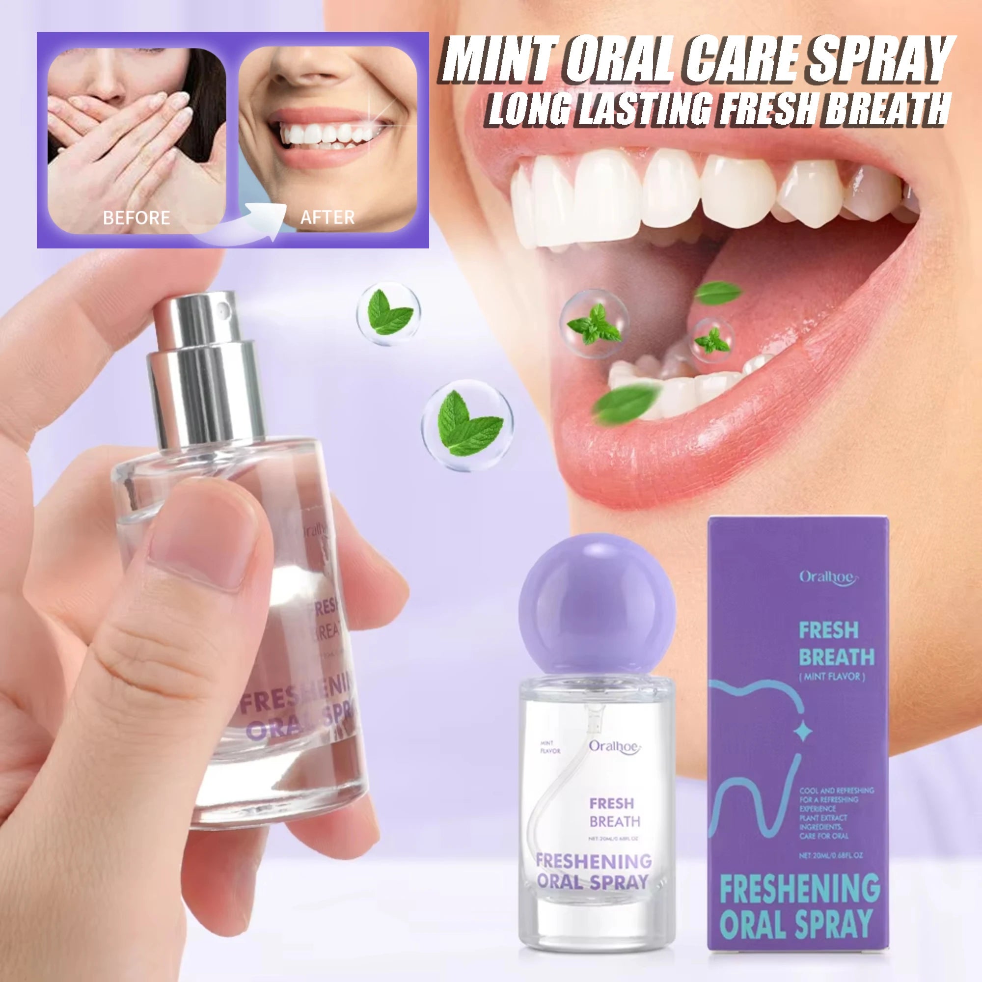 Mint Mondspray 20ml — Langdurig Frisse Adem & Alcoholvrij