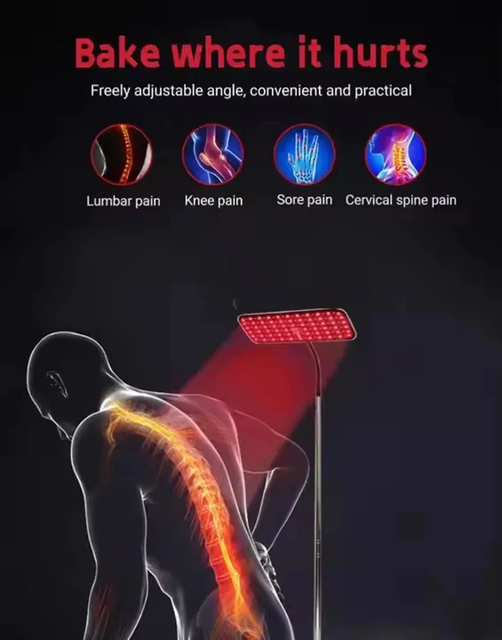 660nm & 850nm LED Roodlichttherapie Lamp – Huid & Spierherstel
