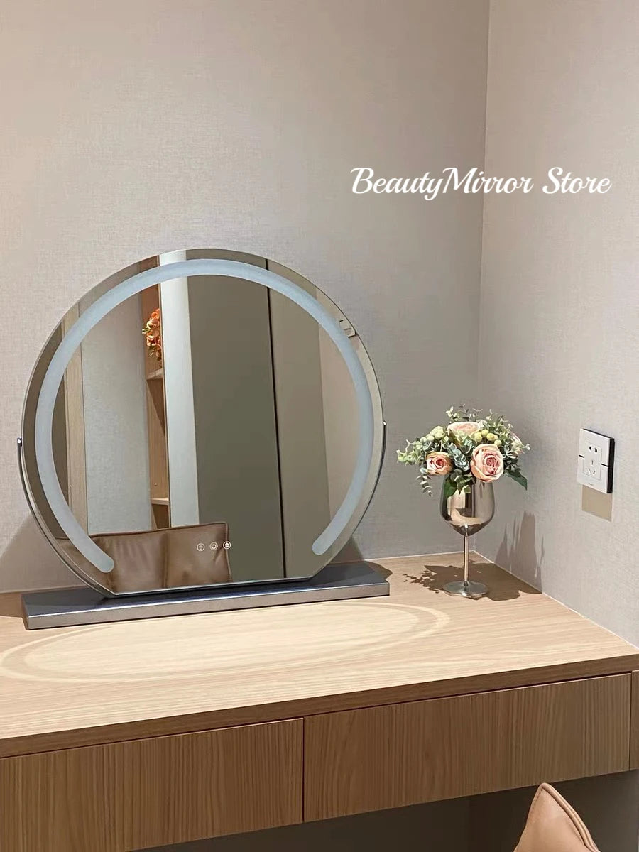 Vanity Makeup Mirror with Lights Detachable 15x Magnification 3 Color Lighting Modes Touch Screen Control 360°Rotation Kenza Beauty Lab