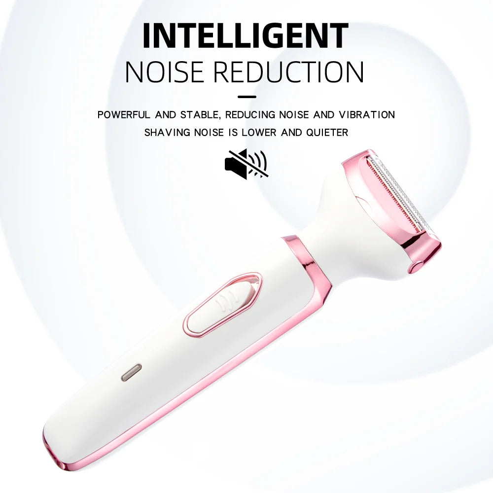4-in-1 Elektrische Dames Epilator – Pijnloos Ontharen, Scheren & Trimmen
