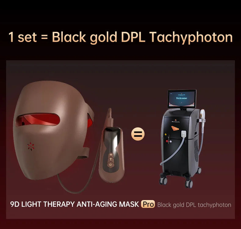 4-in-1 LED Lichttherapie Masker — lichtmodi close-up