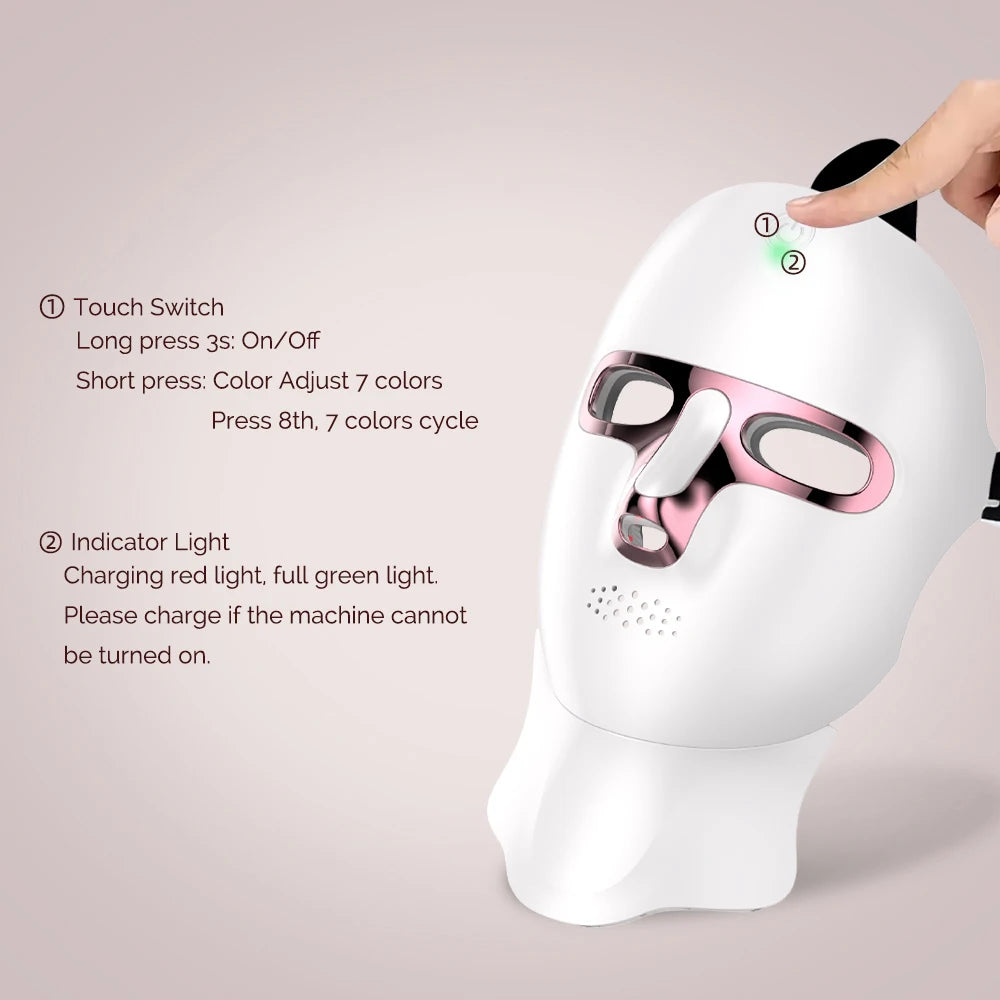LED Gezichts- en Nekmasker — Photon Lichttherapie, Versteviging & Huidverjonging