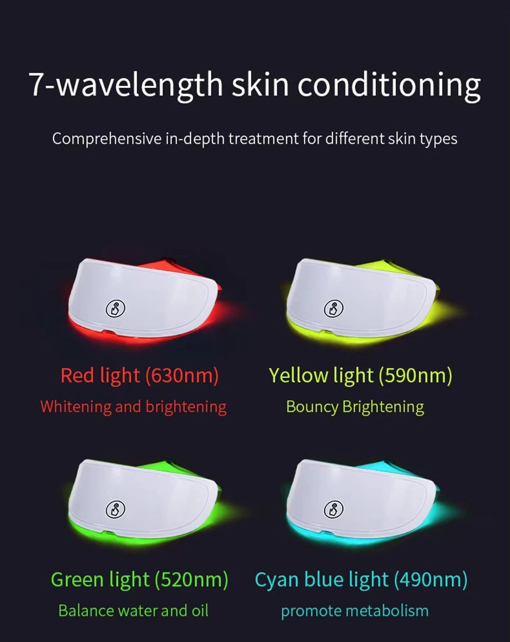7-Kleuren Photon Nek LED Masker – Roodlicht Therapie, Anti-Aging & Huidverjonging