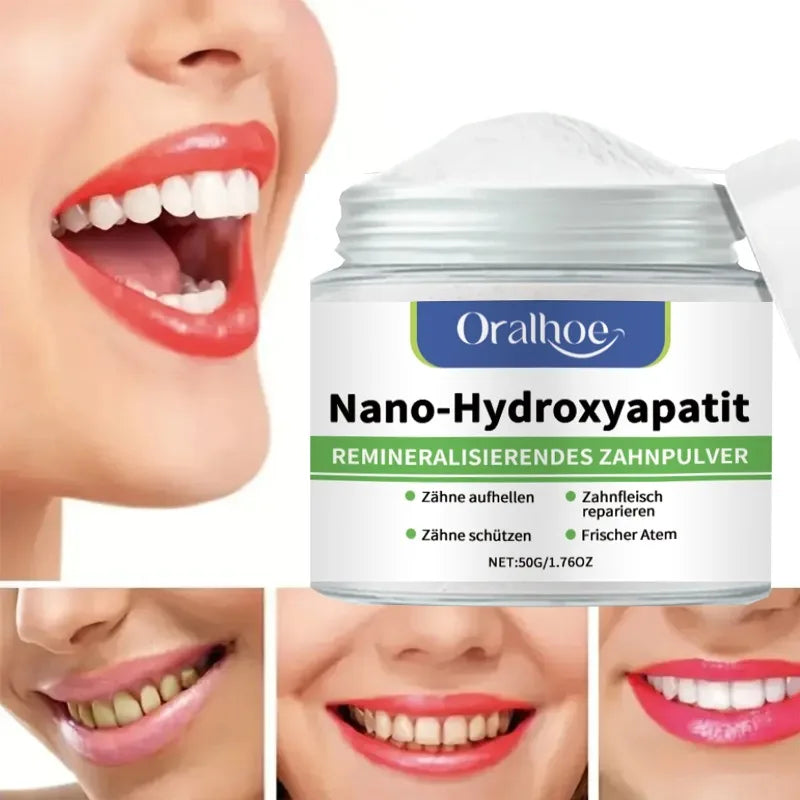 Whitening Tandpoeder met 10% Hydroxyapatiet – Remineralisatie & Frisse Adem