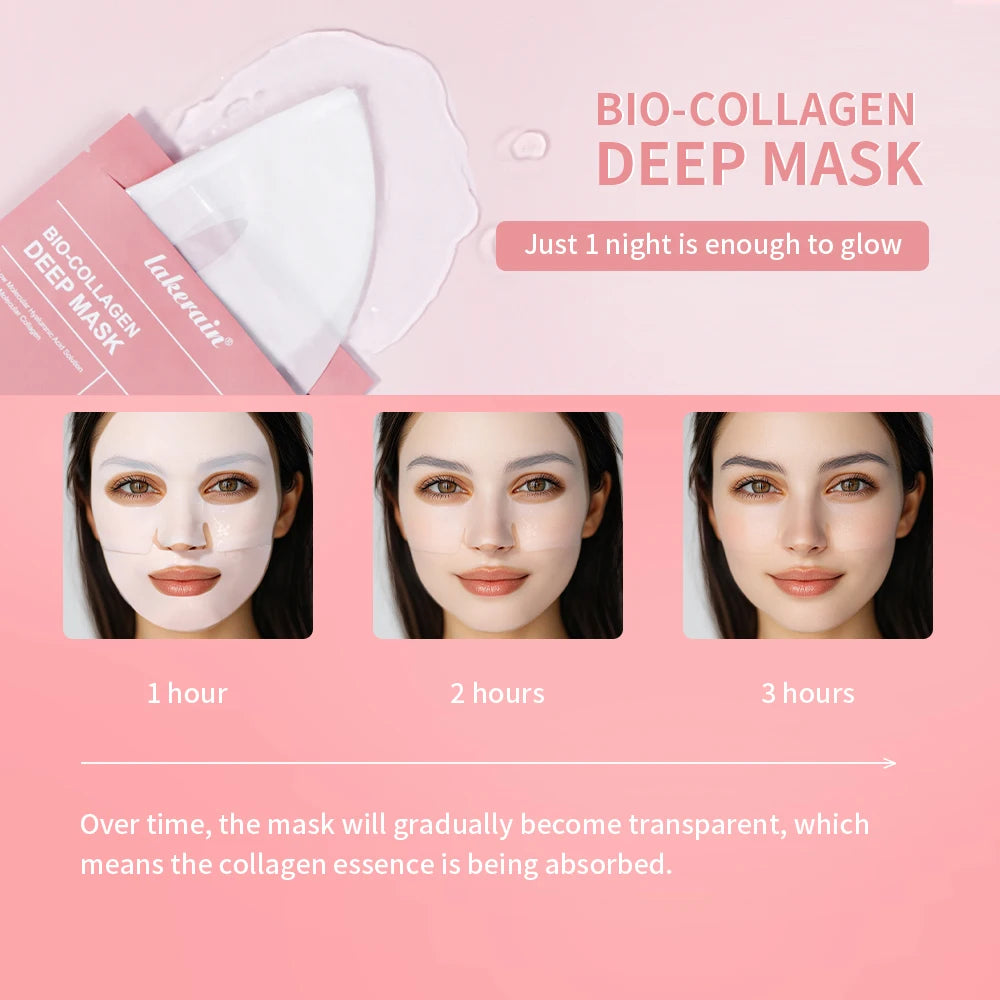 Bio-Collageen Diep Nachtmasker 34g — Hydratatie, Poriënverkleining & Stralende Huid