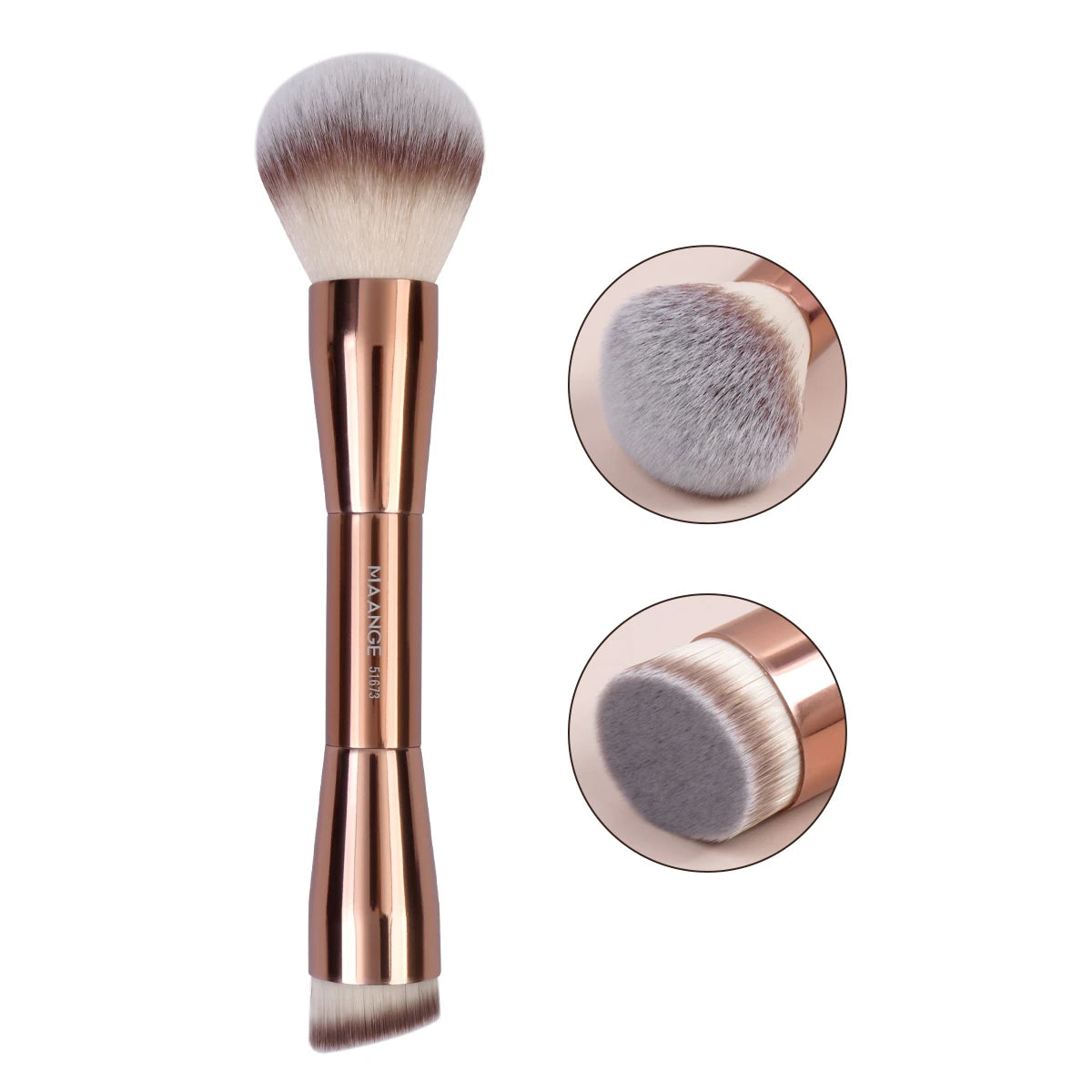 Maange Dubbelkops Make-up Kwast — Foundation, Poeder, Concealer & Blush