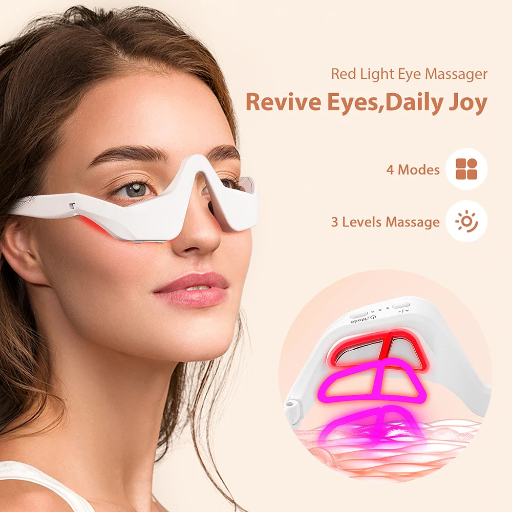 3D Oogmassager – Warmte, Vibratie & Acupressuur voor Ontspannen Ogen