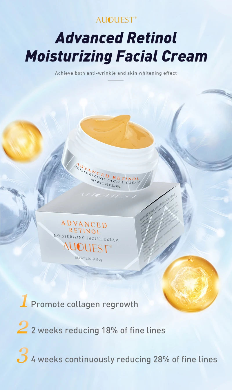 Retinol Anti-Rimpel Gezichtscrème met Hyaluronzuur — Hydratatie & Anti-Aging