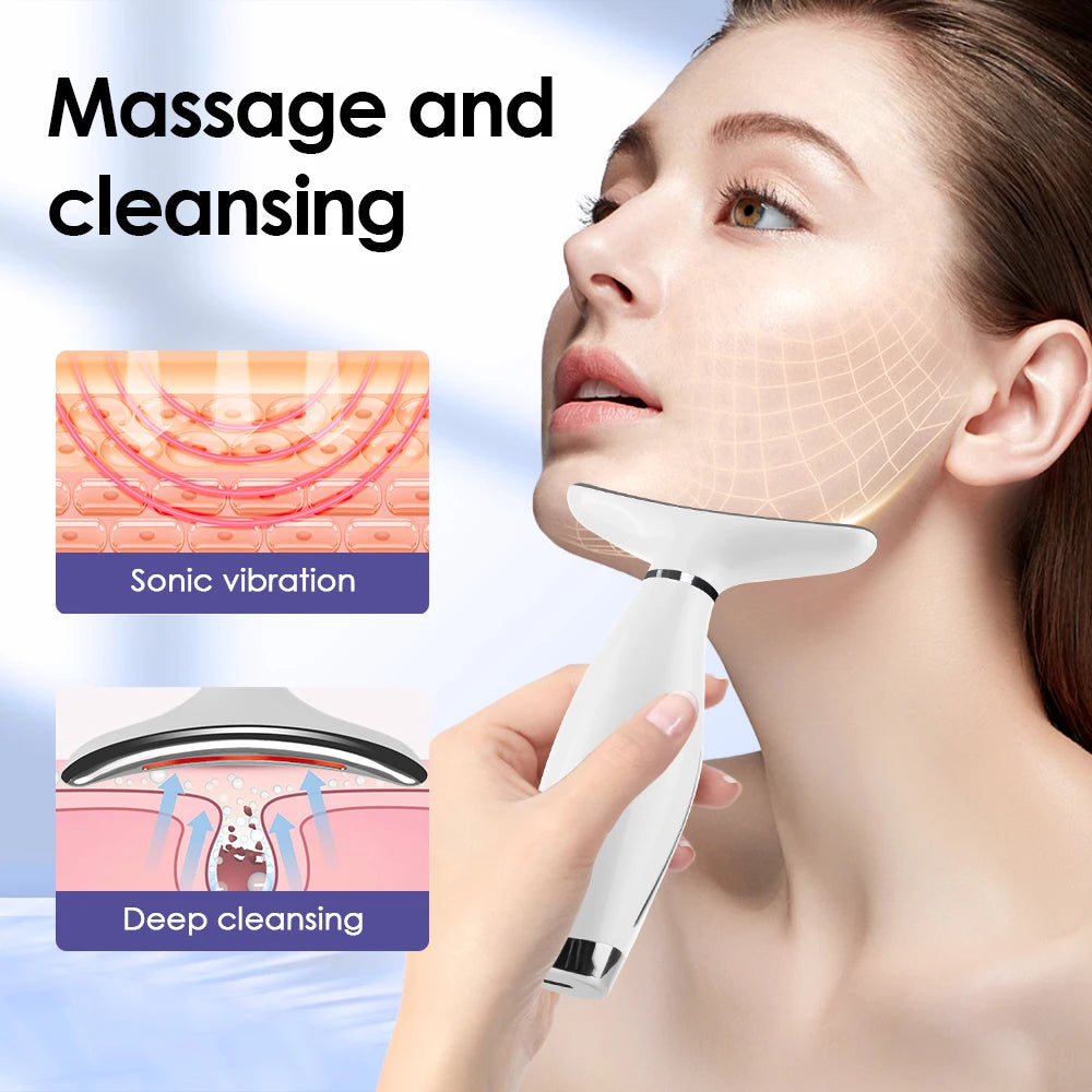 LED Nek & Gezicht Lifting Massager – Photon Therapie & Rimpelverwijdering