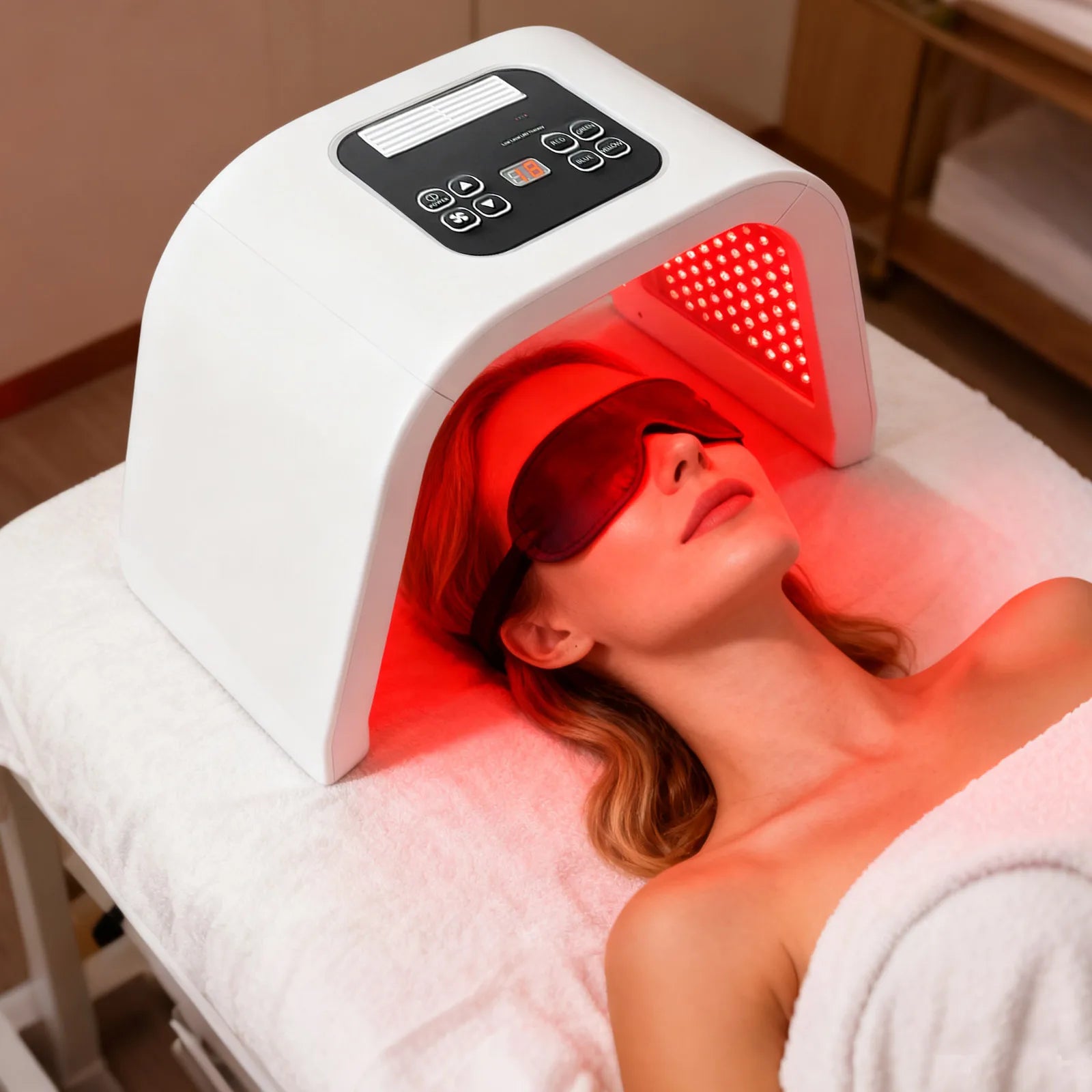 7-Kleuren PDT LED Gezichtsmasker – Professionele Photon Therapie