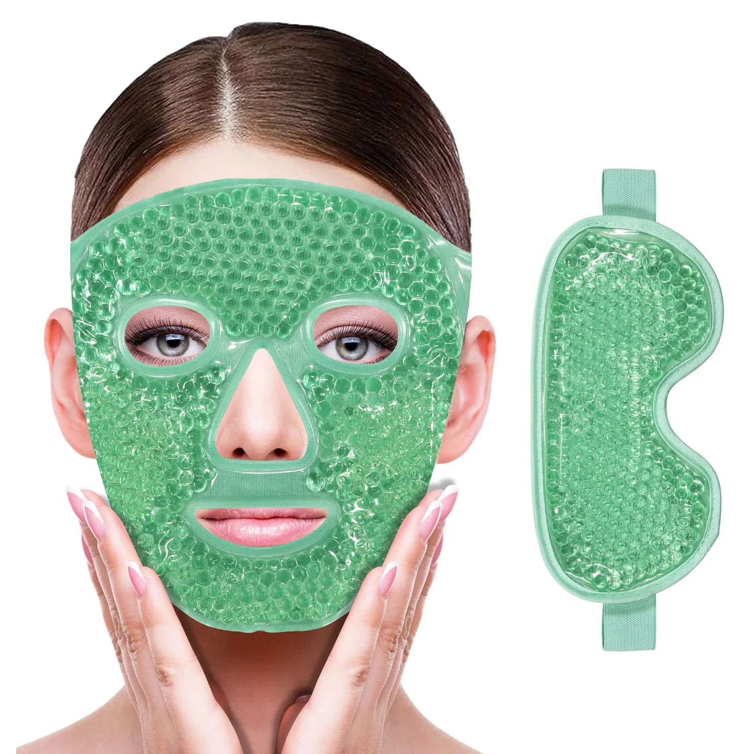 Gel Koelmasker voor Gezicht & Ogen — Warm & Koud Kompres voor Ontspanning & Verzorging