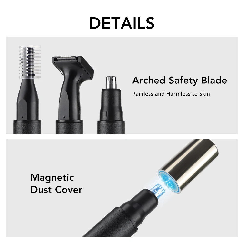 Oplaadbare Neushaar Trimmer & Gezichtshaar Scheerapparaat — Draagbare Grooming Tool