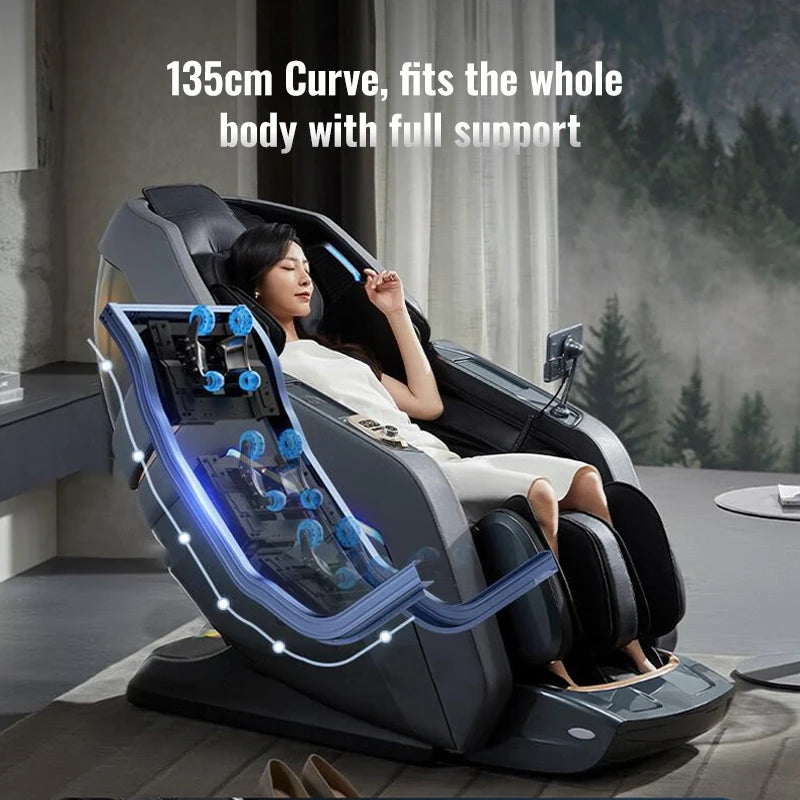 4D Massagestoel Zero Gravity — Spraakbediening, Verwarming, Bluetooth & Airbags