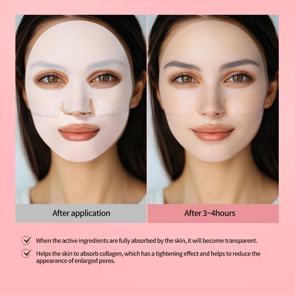 Bio-Collageen Diep Nachtmasker 34g — Hydratatie, Poriënverkleining & Stralende Huid