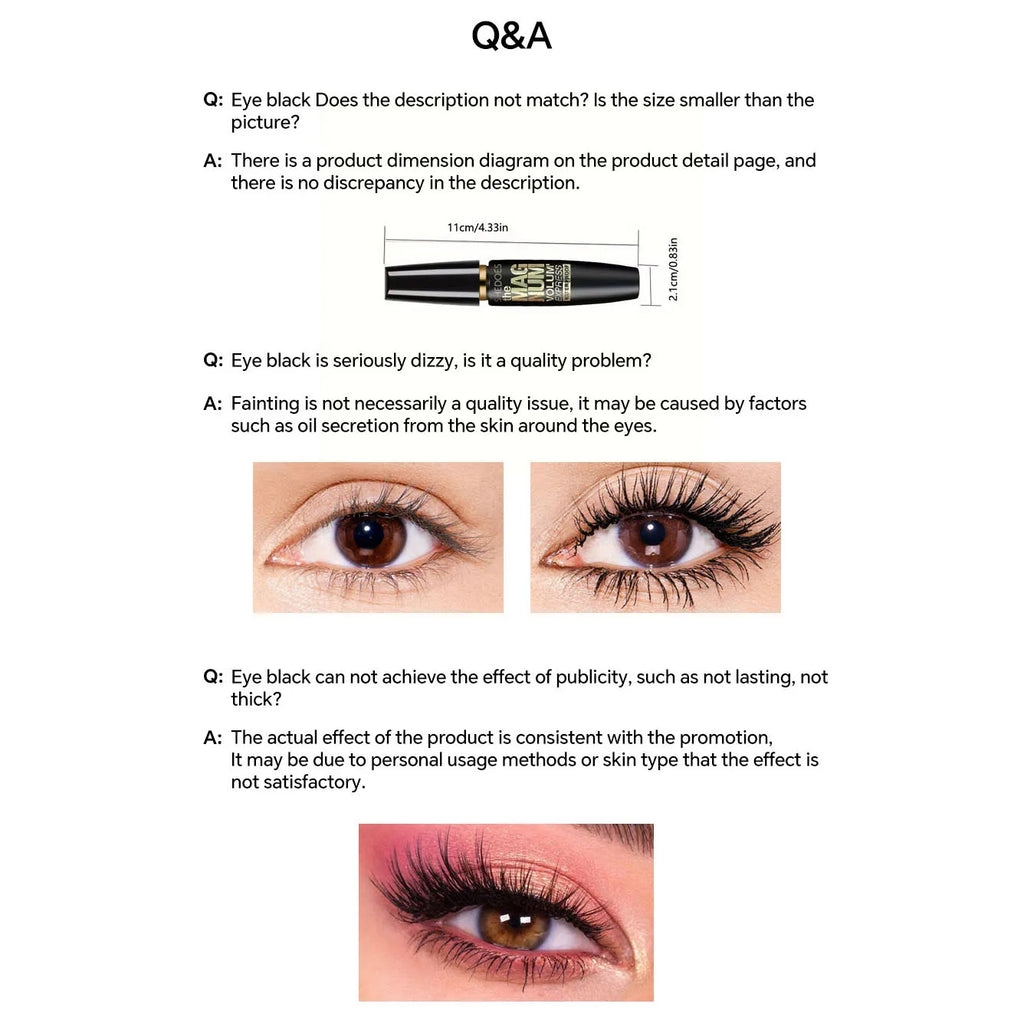 4D Zwarte Mascara – Volume, Lengte & Krul voor Dramatische Wimpers