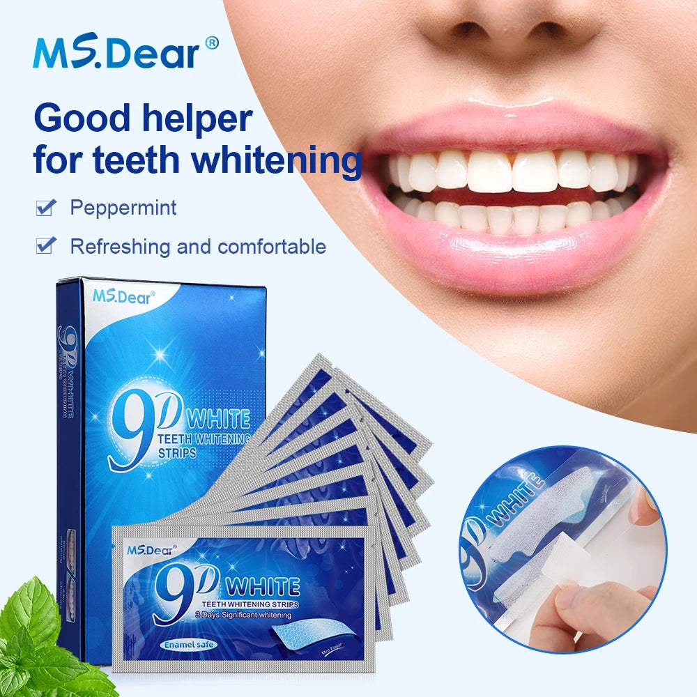 9D Gel Teeth Whitening Strips — Professionele Tandbleking Thuis