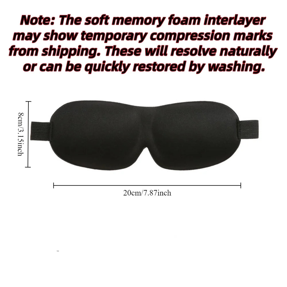 3D Slaapmasker Memory Foam — Lichtblokkerend voor Slaap & Reizen