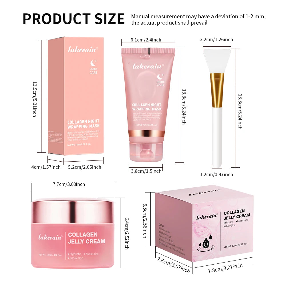 Collageen Jelly Crème Peel-Off Nachtmasker — Hydratatie & Verstrakking