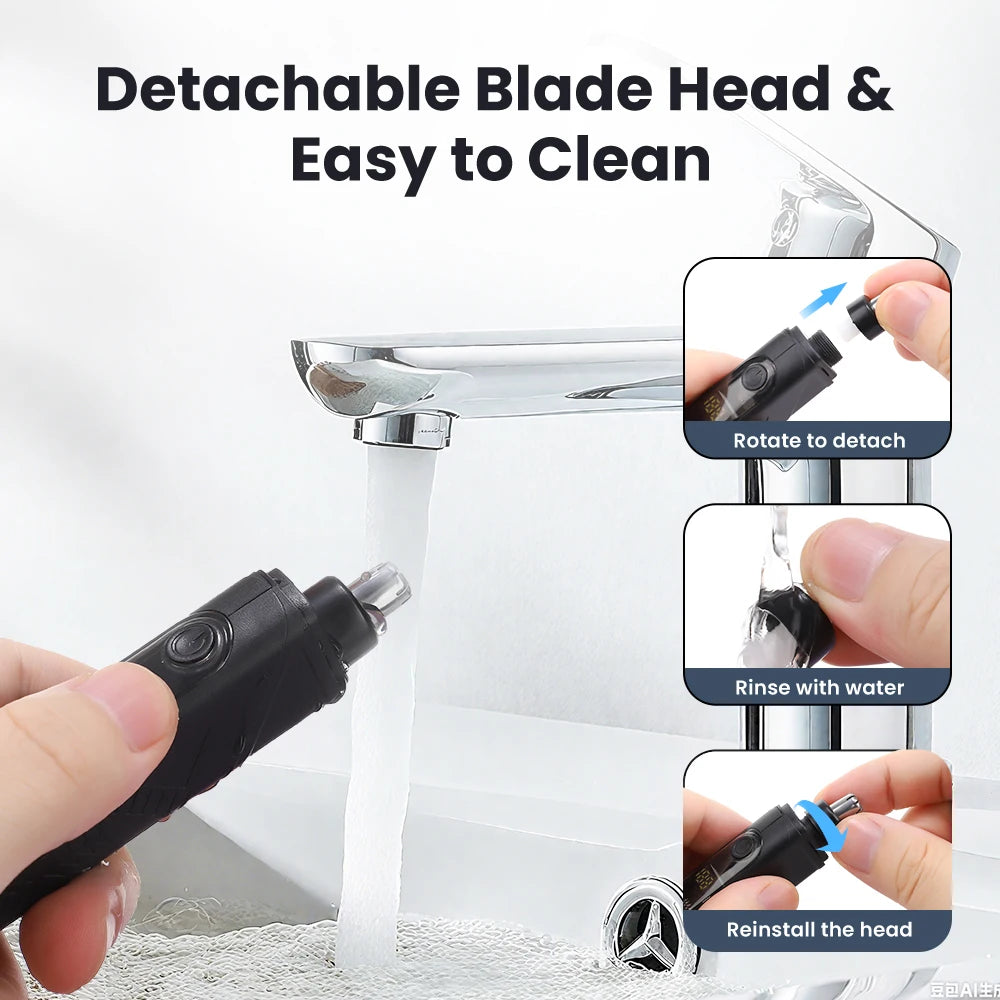Oplaadbare Neushaar Trimmer & Gezichtshaar Scheerapparaat — Draagbare Grooming Tool