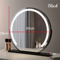 Vanity Makeup Mirror with Lights Detachable 15x Magnification 3 Color Lighting Modes Touch Screen Control 360°Rotation Kenza Beauty Lab