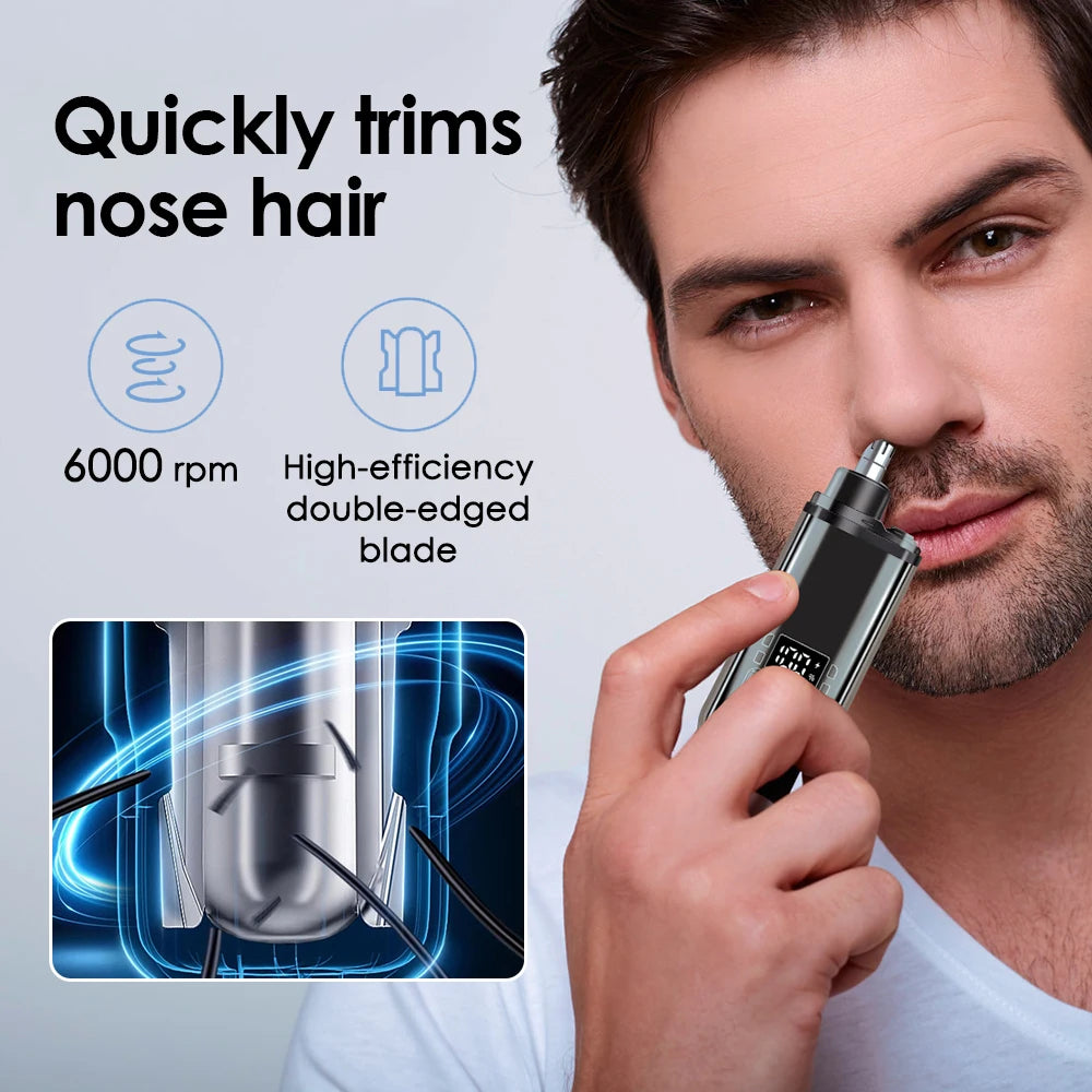 Oplaadbare Neushaar Trimmer & Gezichtshaar Scheerapparaat — Draagbare Grooming Tool