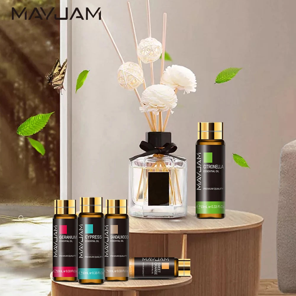 MAYJAM Essentiële Oliën 10ml – Puur Plantenextract voor Aromatherapie & DIY