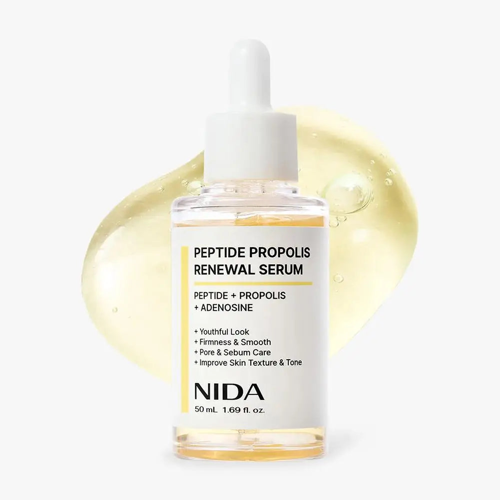 NIDA peptide skincare set met propolis en serum – detail