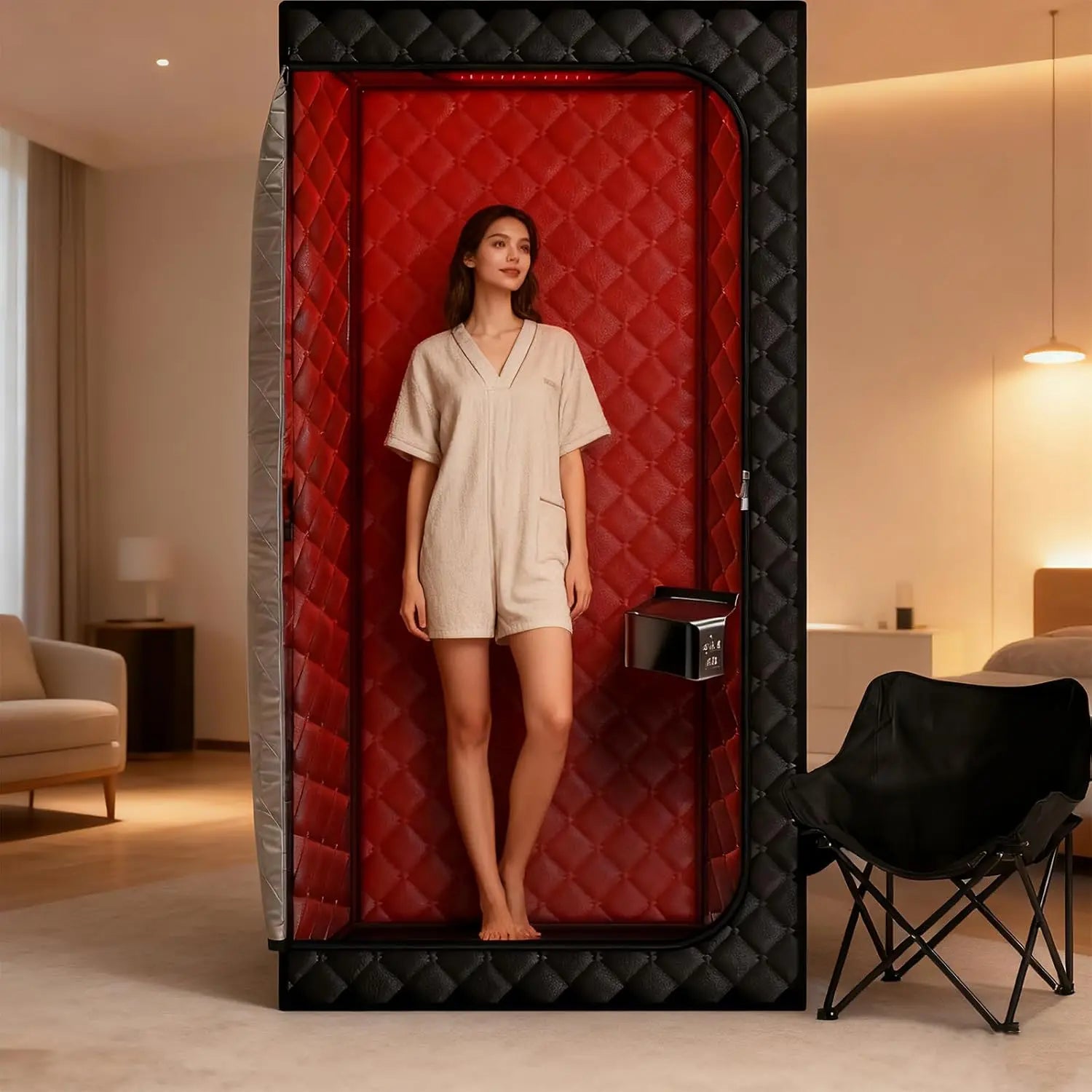 Draagbare Sauna 1500W met 660nm Roodlicht – productfoto