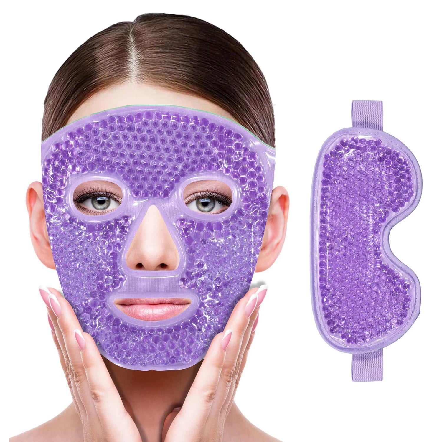 Gel Koelmasker voor Gezicht & Ogen — Warm & Koud Kompres voor Ontspanning & Verzorging