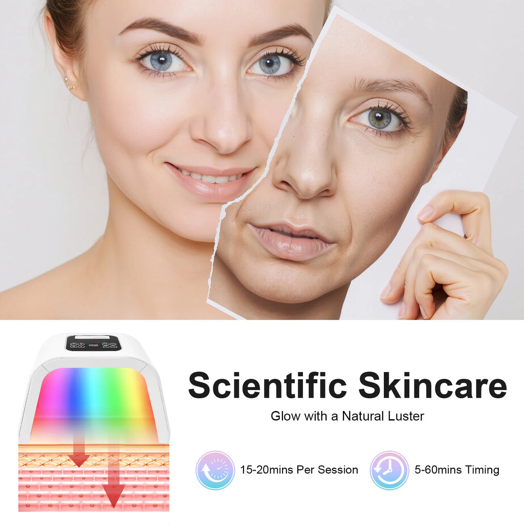 7-Kleuren PDT LED Gezichtsmasker – Professionele Photon Therapie