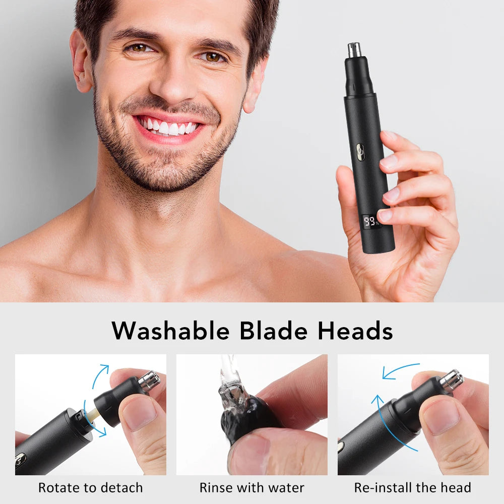 Oplaadbare Neushaar Trimmer & Gezichtshaar Scheerapparaat — Draagbare Grooming Tool