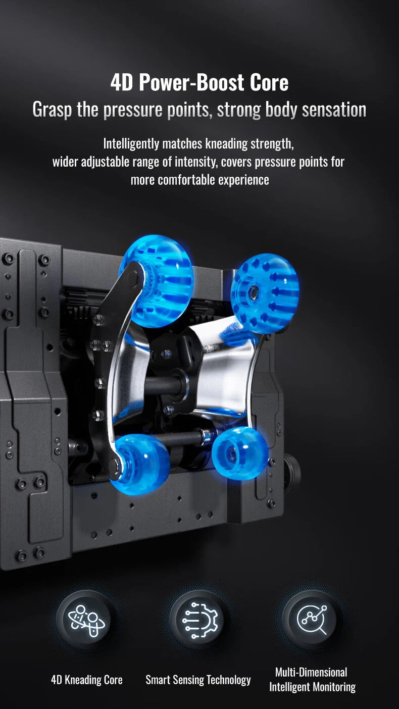 4D Massagestoel Zero Gravity — Spraakbediening, Verwarming, Bluetooth & Airbags