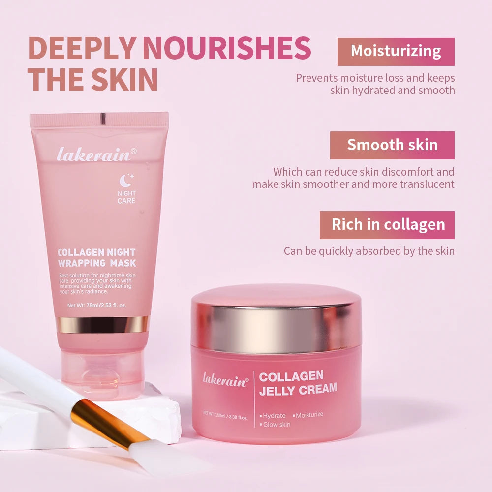 Collageen Jelly Crème Peel-Off Nachtmasker — Hydratatie & Verstrakking