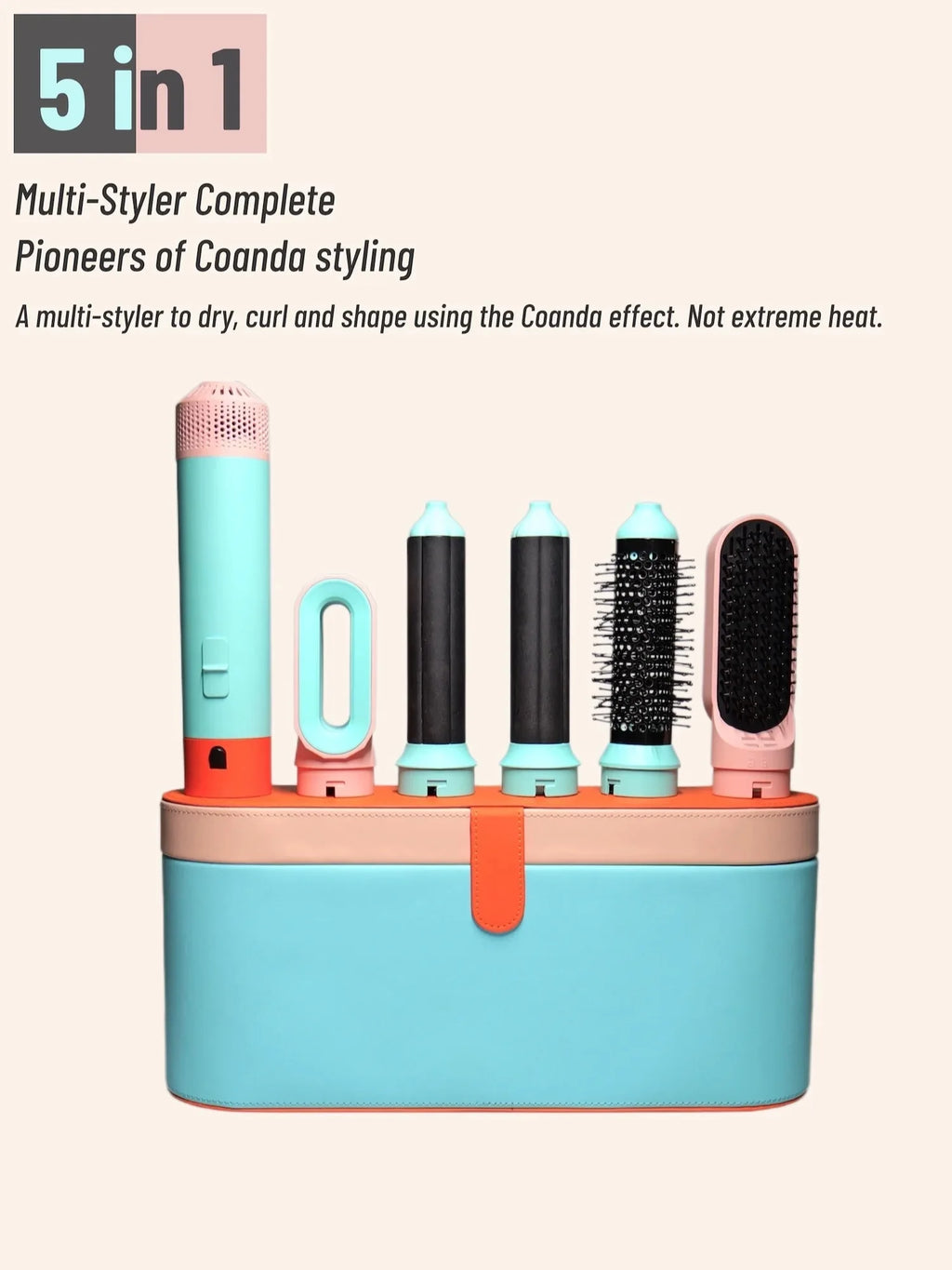 5-in-1 Multi Styler Haardroger — Professioneel Stijlen Thuis