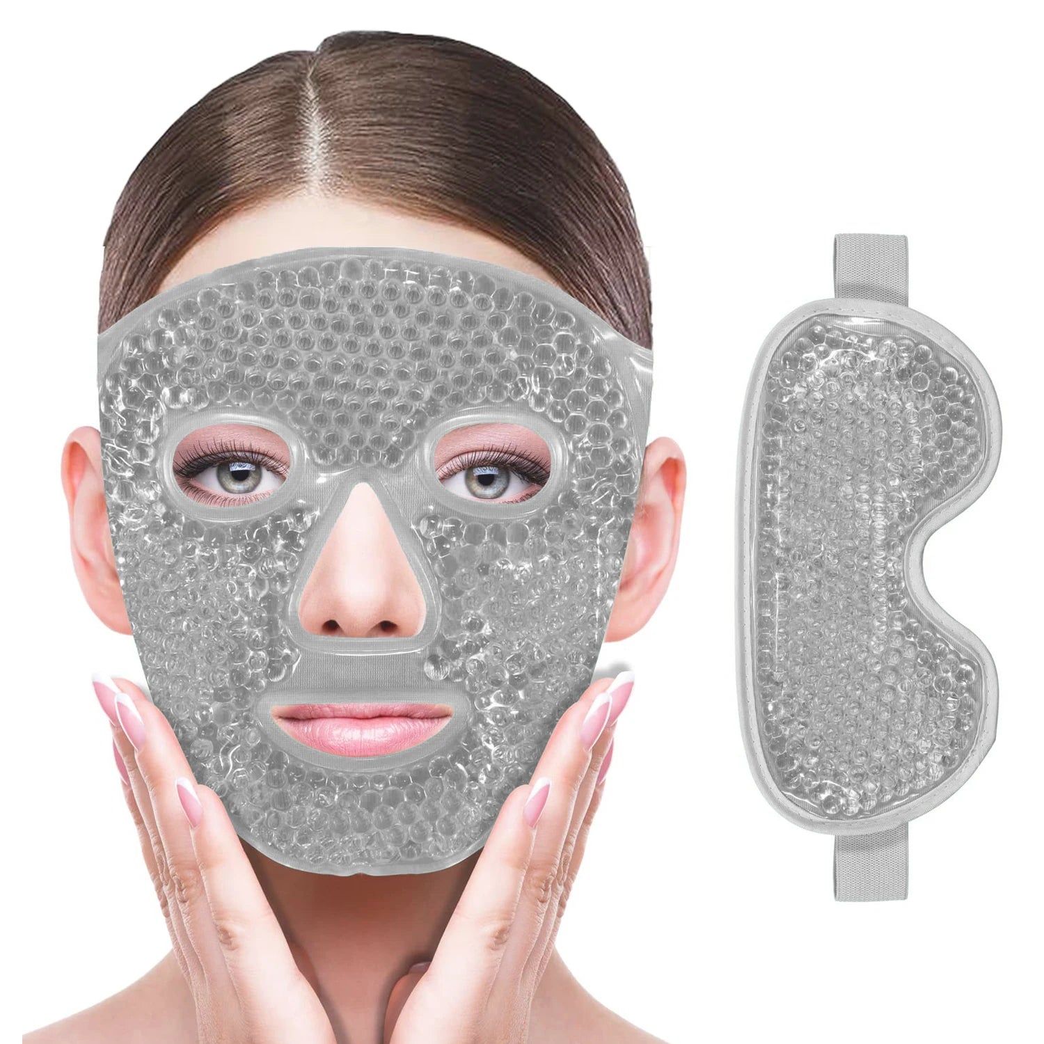 Gel Koelmasker voor Gezicht & Ogen — Warm & Koud Kompres voor Ontspanning & Verzorging