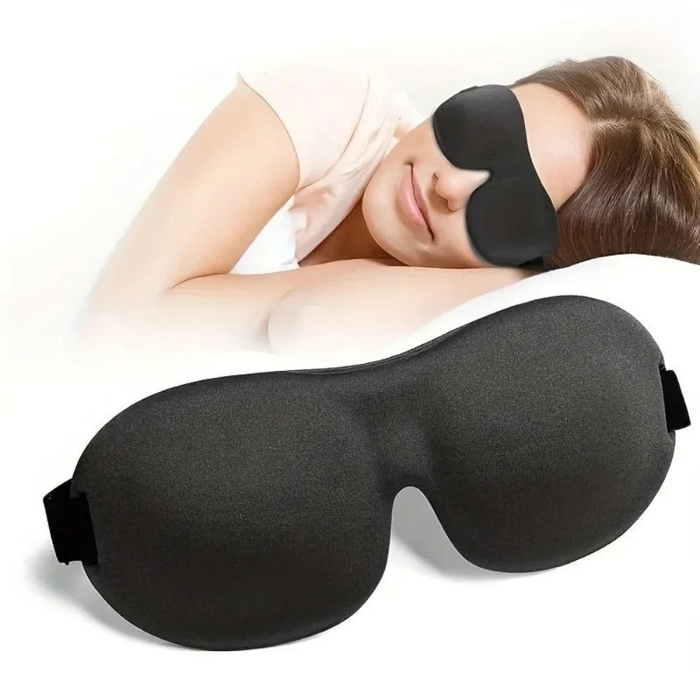 3D Slaapmasker Memory Foam — Lichtblokkerend voor Slaap & Reizen