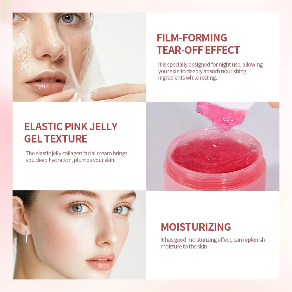 Collageen Jelly Crème Peel-Off Nachtmasker — Hydratatie & Verstrakking