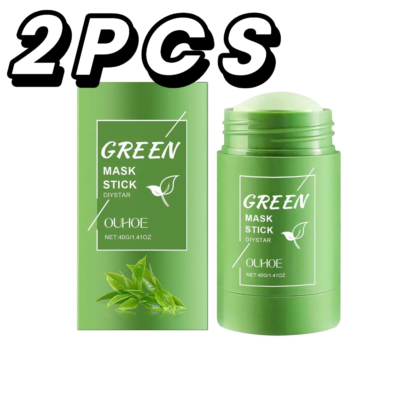 Green Tea Clay Mask Stick — Poriënreiniging, Anti-Acne & Stralende Huid