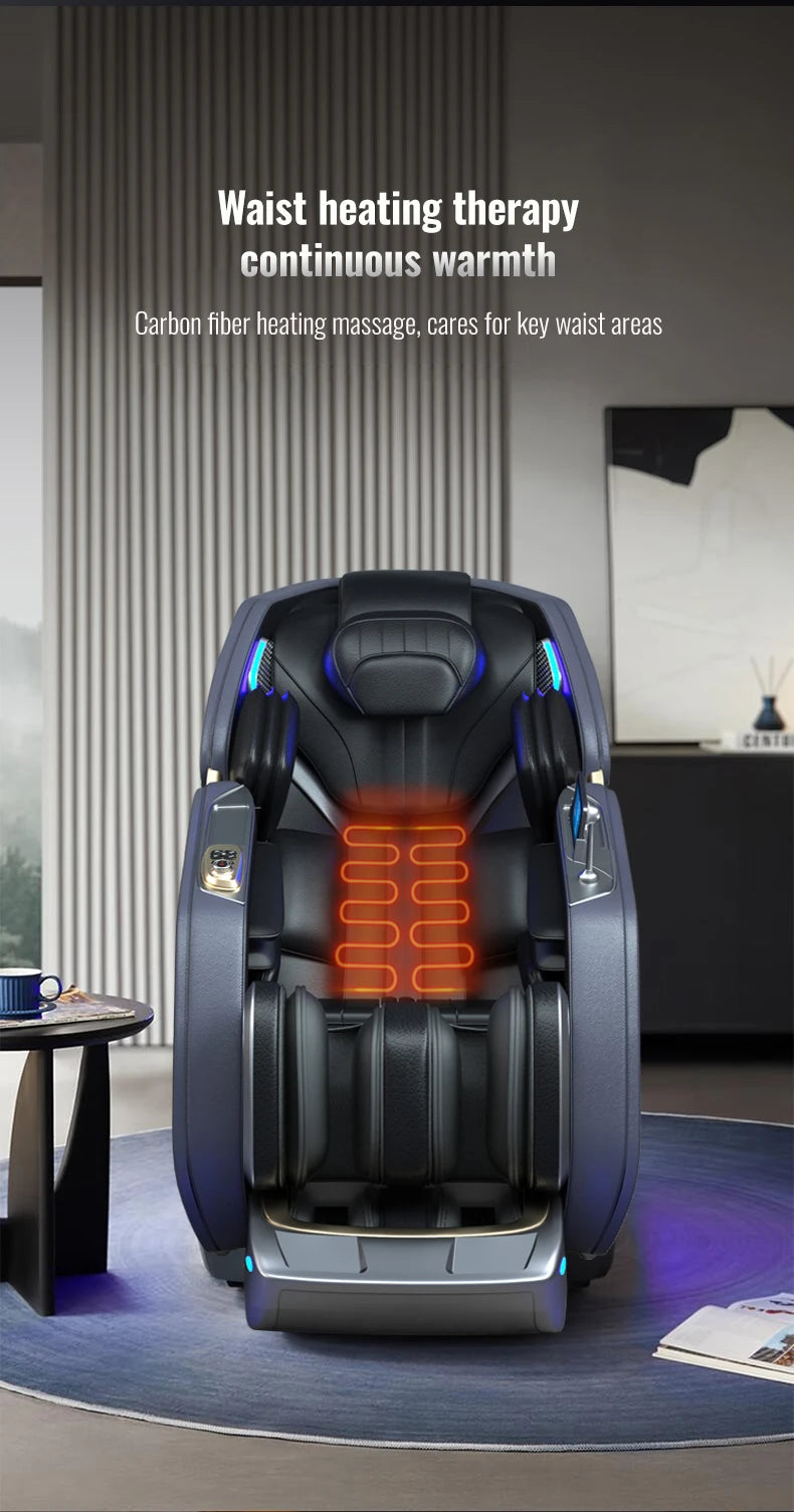 4D Massagestoel Zero Gravity — Spraakbediening, Verwarming, Bluetooth & Airbags